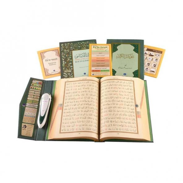Hayrat Neşriyat Kuran Okuyan Kalem Seti (Yeşil, Rahle Boy, Karton Kutulu) ürün görseli 1