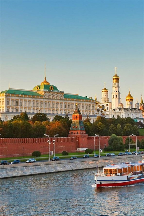 Rusya Kremlin Sarayı Fresco Magnet - Resim 4