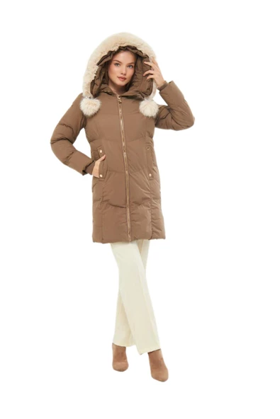 Kadın Spor Kapüşonlu Mont  M5304 BGL-ST03222 ürün görseli 1