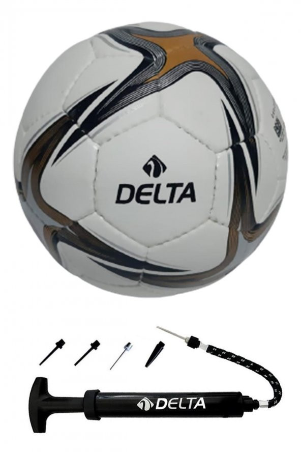 Delta Super League El Dikişli No 3 Dura-Strong Futbol Topu + Çok Fonksiyonlu Top Pompası İkili Set ürün görseli 1