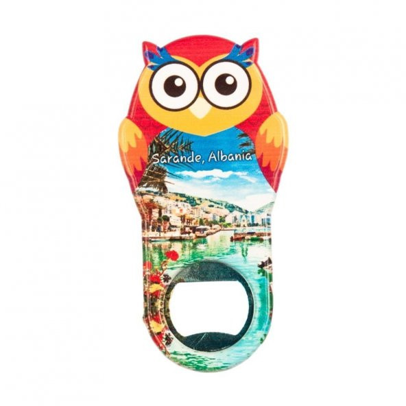 Arnavutluk Temalı Baykuş Magnet Kapak Açacak ürün görseli 1