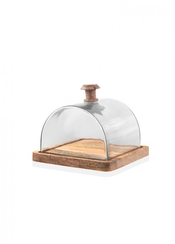 The Mia Madera Dikdörtgen Kek Saklama Fanusu 15x19x19 cm ürün görseli 1