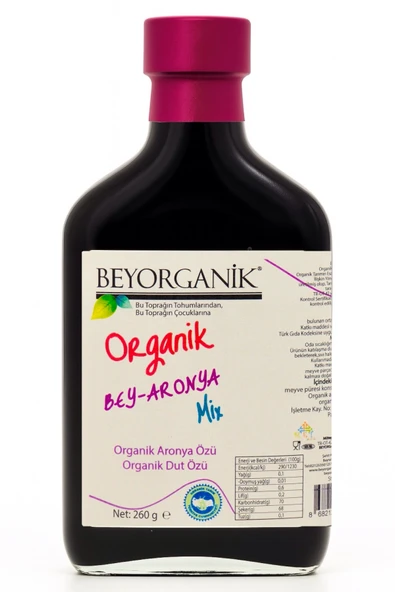 BEYORGANİK Organik Bey Aronya Miks (Gerçek meyve parçacıklı) 260gr ürün görseli 1