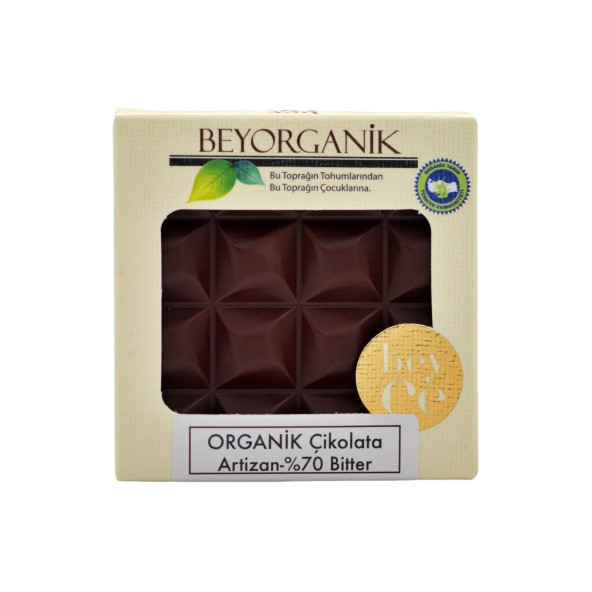 Organik Çikolata Artizan - %70 Bitter 40gr ürün görseli 1