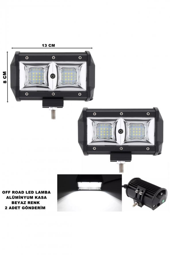 Off Road Power Led Lamba Beyaz Sabit Power Led 8 X 13 Cm 2 Adet - ürün görseli 1