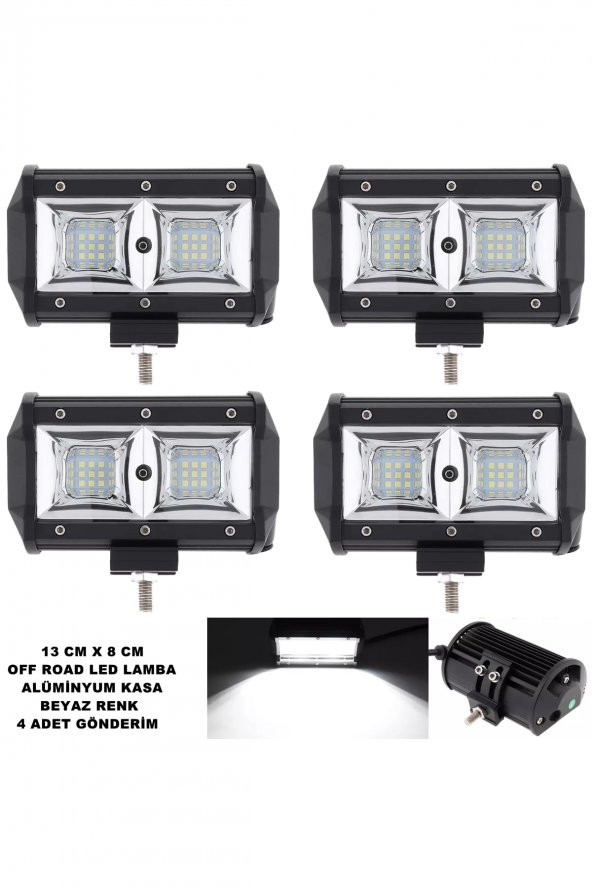 Off Road Power Led Lamba Beyaz Sabit Power Led 8 x 13 cm 4 Adet ürün görseli 1
