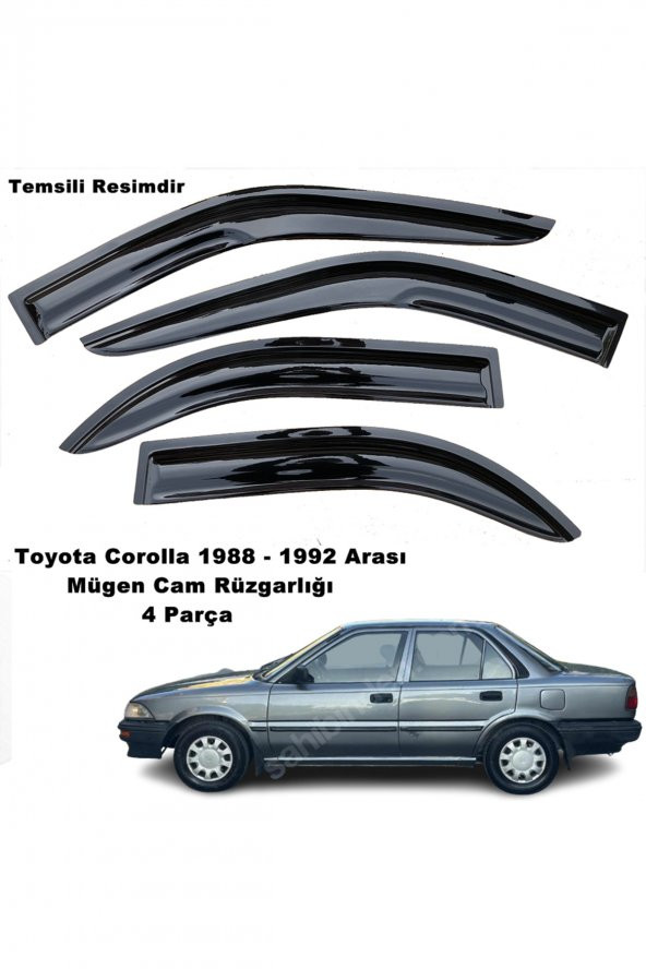 Toyota Corolla Mügen Cam Rüzgarlığı Fındık Kasa 1988-1992 Arası Kasalar 4 Lü Cam Rüzgarlığı - caraks ürün görseli 1