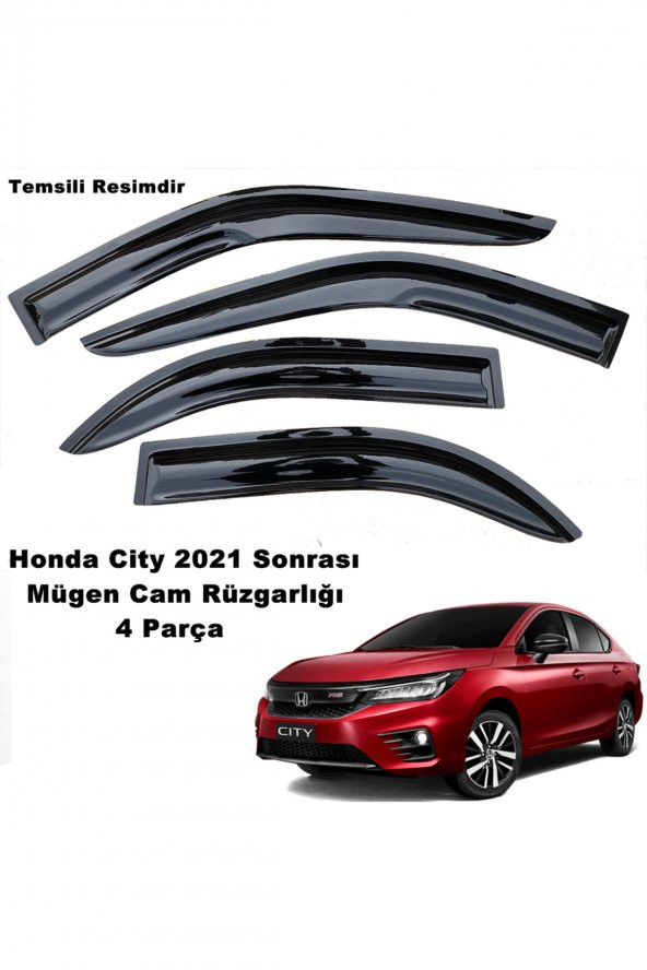 Honda City Mügen Cam Rüzgarlığı 2021 Sonrası Kasalar 4 Lü Set Mügen Cam Rüzgarlığı - caraks ürün görseli 1