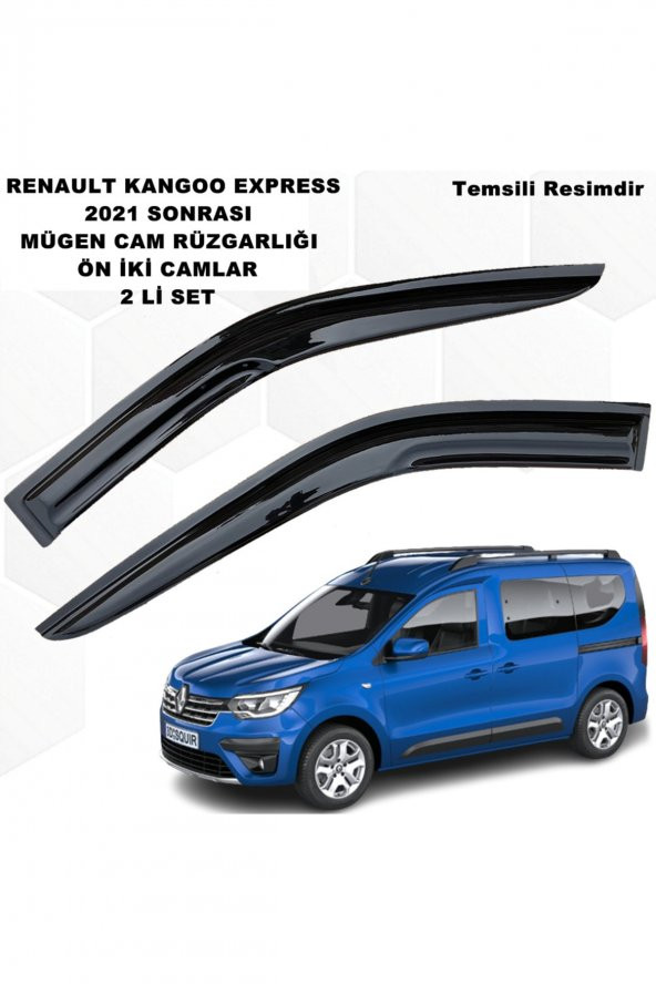 Renault Kangoo Express Mügen Cam Rüzgarlığı 2021 Sonrası Ön Iki Cam 2 Li Set Cam Rüzgarlığı - ürün görseli 1