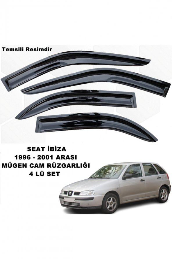 Seat Ibiza Mügen Cam Rüzgarlığı 1996 - 2001 Arası 4 Lü Set Cam Rüzgarlığı - ürün görseli 1