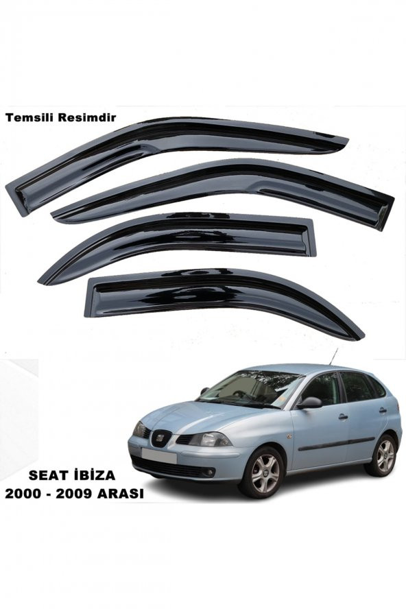 Seat Ibiza Mügen Cam Rüzgarlığı 2002 - 2009 Arası 4 Lü Takım - ürün görseli 1