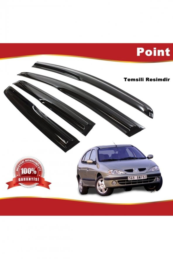 Renault Megane 1 Mügen Cam Rüzgarlığı Hb 1996-2004 Arası 4 Lü Takım ürün görseli 1