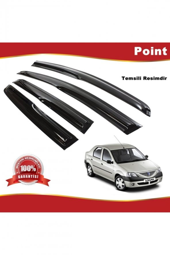 Dacia Logan Mügen Cam Rüzgarlığı Sedan 2004-2012 Arası 4 Lü Takım ürün görseli 1