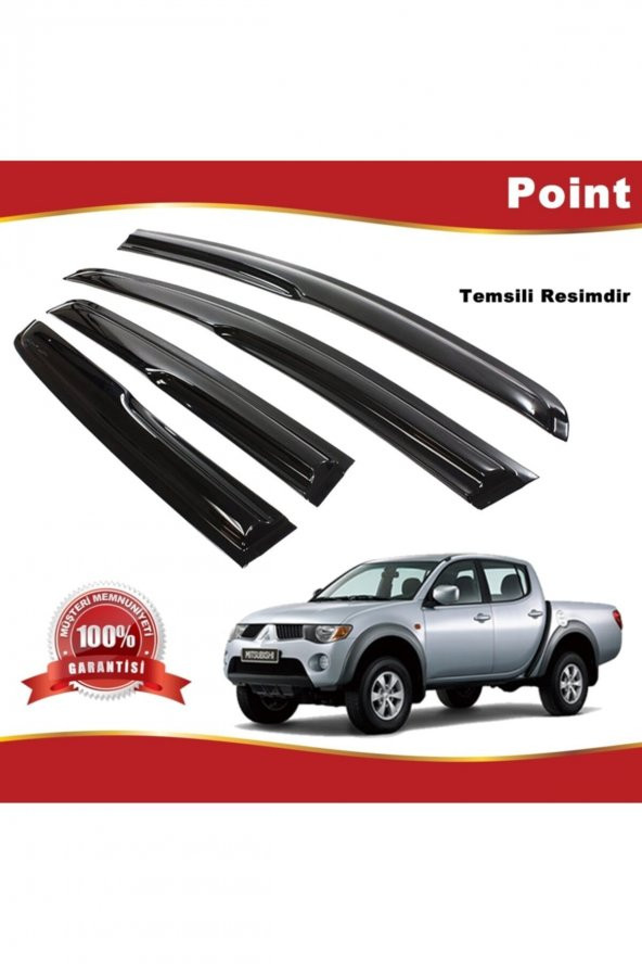 Mitsubishi L200 Mügen Cam Rüzgarlığı 2007-2013 Arası 4 Lü Takım ürün görseli 1
