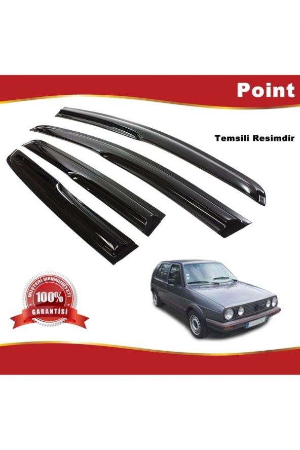 Vw Golf 2 Mügen Cam Rüzgarlığı Tüm Kasalar 4 Lü Takım ürün görseli 1