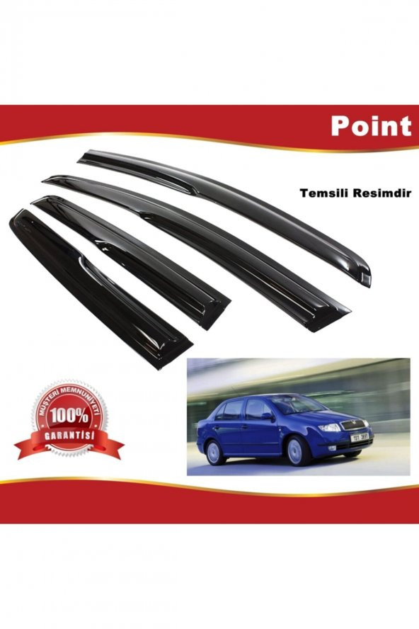 Skoda Fabia Sedan Mügen Cam Rüzgarlığı 1999-2008 Arası 4 Lü Takım ürün görseli 1
