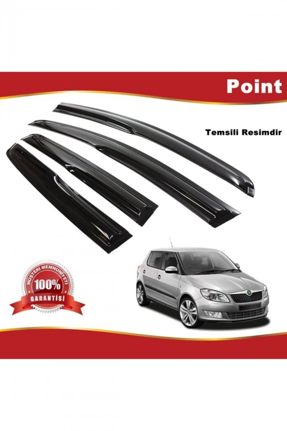 Skoda Fabia Mügen Cam Rüzgarlığı Hb 2009-2014 Arası 4 Lü Takım ürün görseli 1
