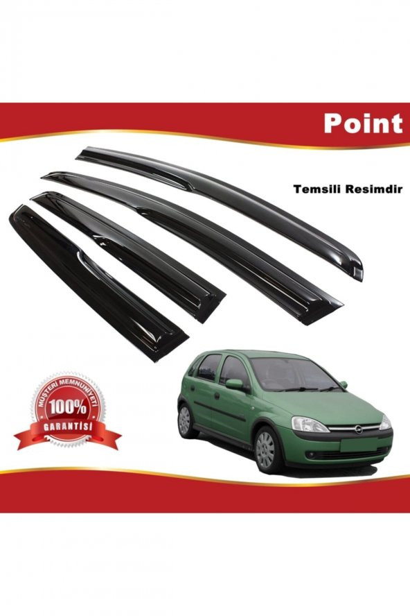 Opel Corsa C Mügen Cam Rüzgarlığı 2000-2006 Arası 4 Lü Takım ürün görseli 1