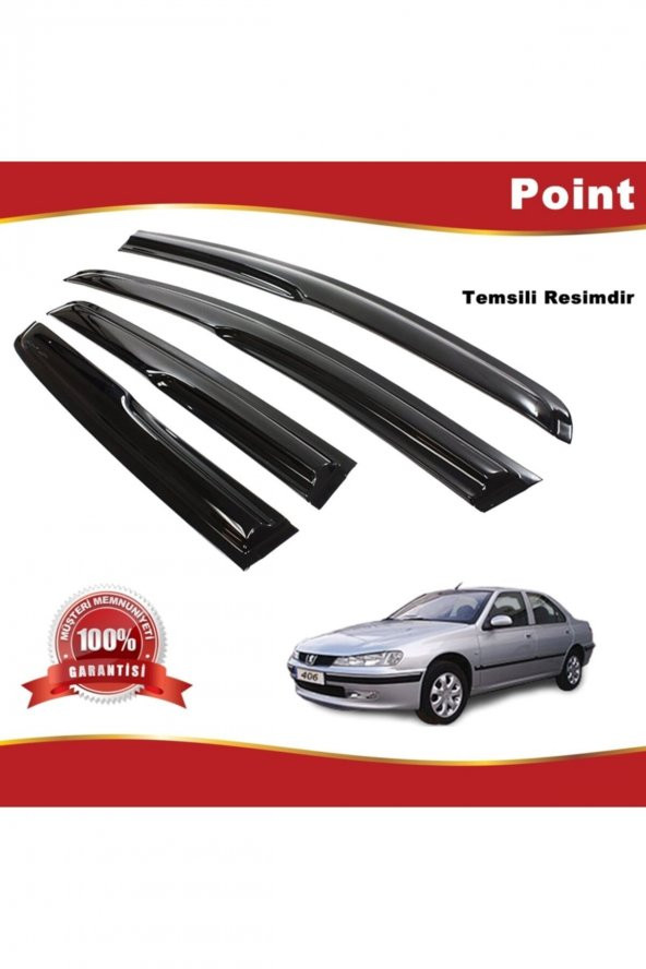 Peugeot 406 Mügen Cam Rüzgarlığı 1995-2005 4 Lü Takım ürün görseli 1