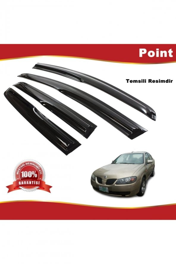Nissan Almera Sedan Mügen Cam Rüzgarlığı 2000-2008 Arası 4 Lü Takım ürün görseli 1