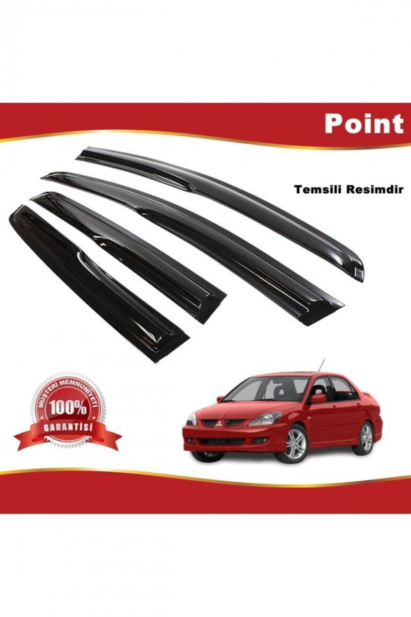 Mitsubishi Lancer Sedan Mügen Cam Rüzgarlığı 2004-2008 Arası 4 Lü Takım ürün görseli 1