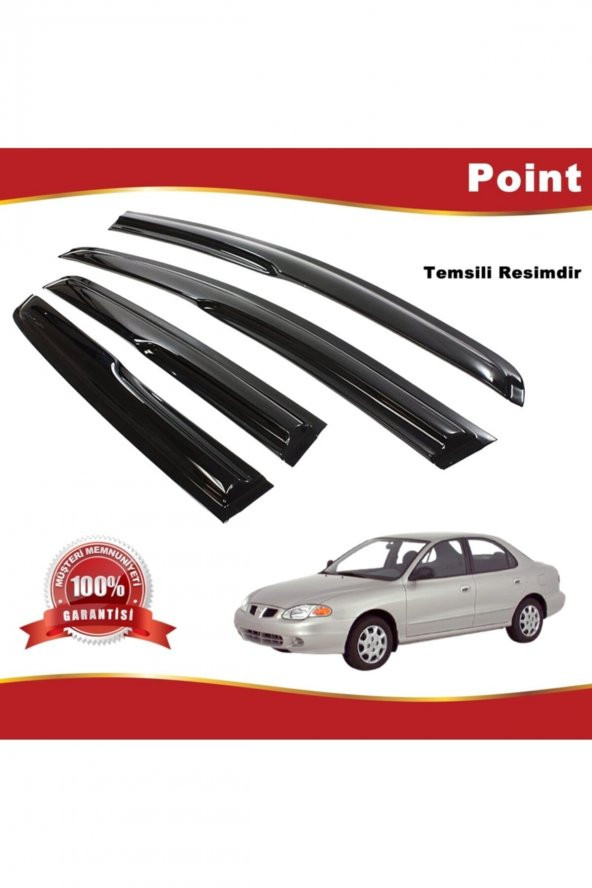 Hyundai Elantra Mügen Cam Rüzgarlığı 1996-2001 Arası 4lü Takım ürün görseli 1