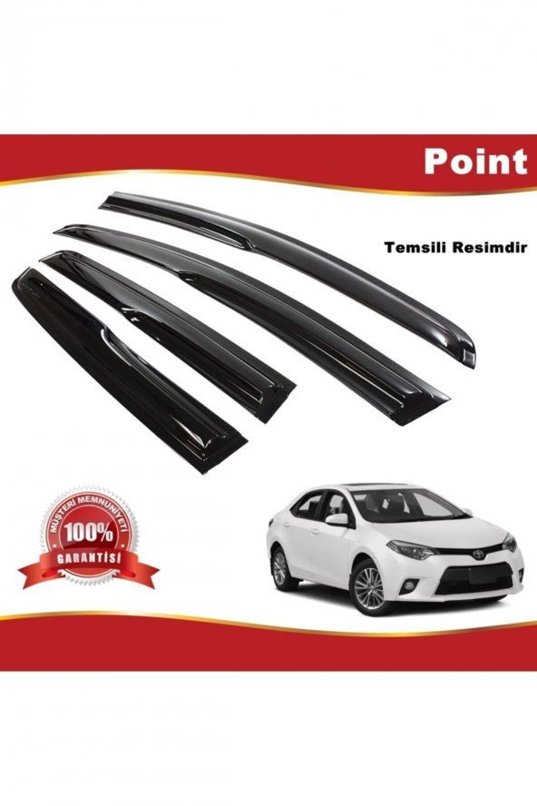 Toyota Corolla Mügen Cam Rüzgarlığı Sedan 2013-2015 Arası 4 Lü Takım ürün görseli 1