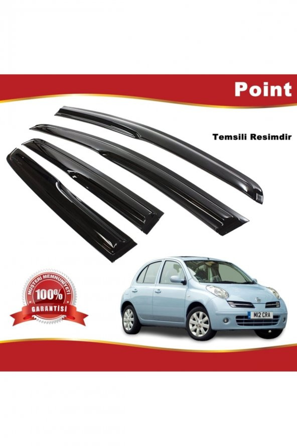 Nissan Micra Mügen Cam Rüzgarlığı 2003-2010 Arası 4 Lü Takım ürün görseli 1