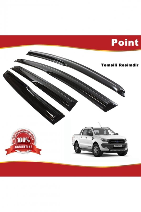 Ford Ranger Mügen Cam Rüzgarlığı 2013-2020 Arası 4 Lü Takım ürün görseli 1