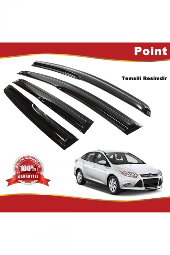 Ford Focus 3 Mügen Cam Rüzgarlığı Sedan 2011-2015 Arası 4 Lü Takım ürün görseli 1