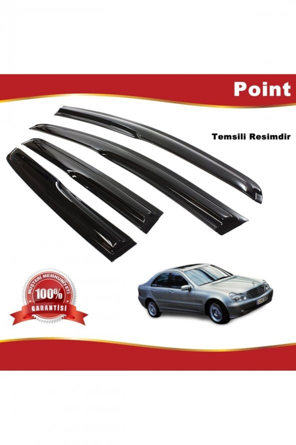 Mercedes C Kasa Mügen Cam Rüzgarlığı 2000-2007 Arası 4 Lü Takım ürün görseli 1