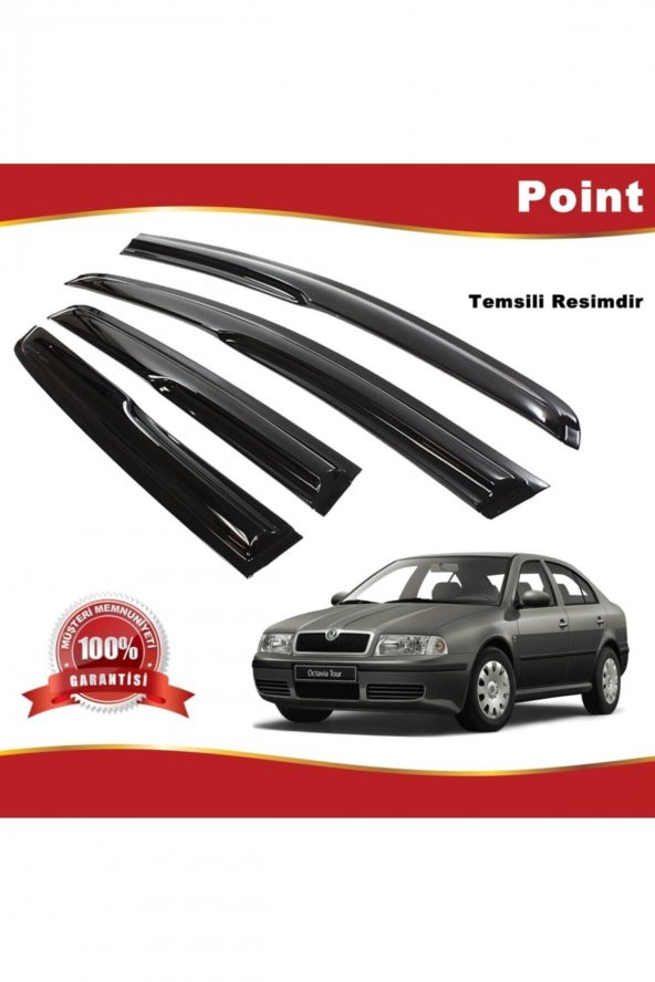 Skoda Octavia A4 Mügen Cam Rüzgarlığı 1996-2004 Arası 4 Lü Takım ürün görseli 1