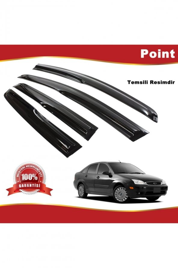 Ford Focus 1 Mügen Cam Rüzgarlığı Sedan 1998-2005 Arası 4 Lü Takım ürün görseli 1
