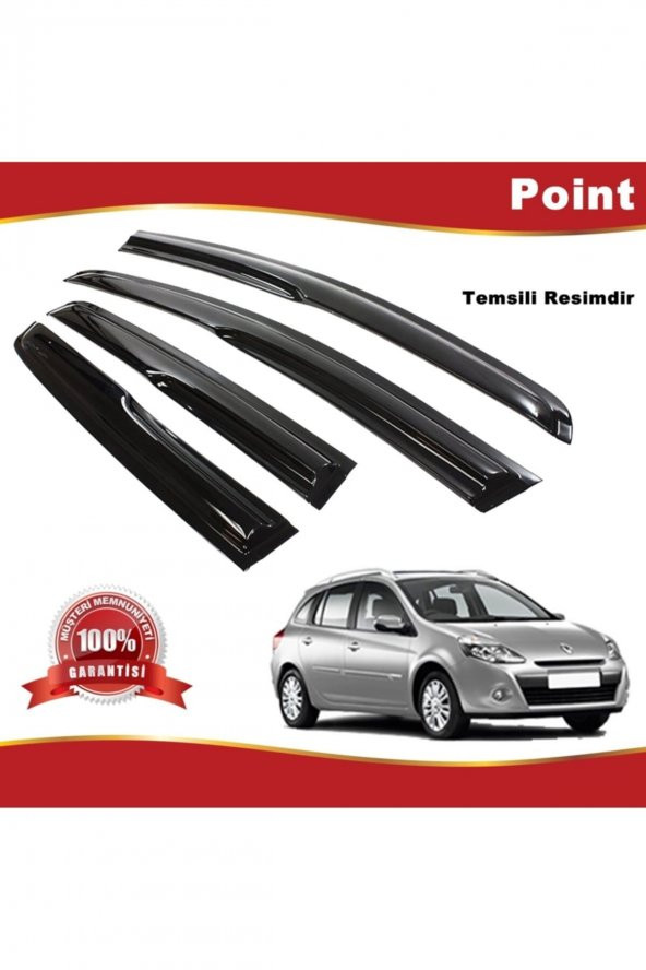 Renault Clio 3 Mügen Cam Rüzgarlığı Stw 2006-2012 Arası 4 Lü Takım ürün görseli 1