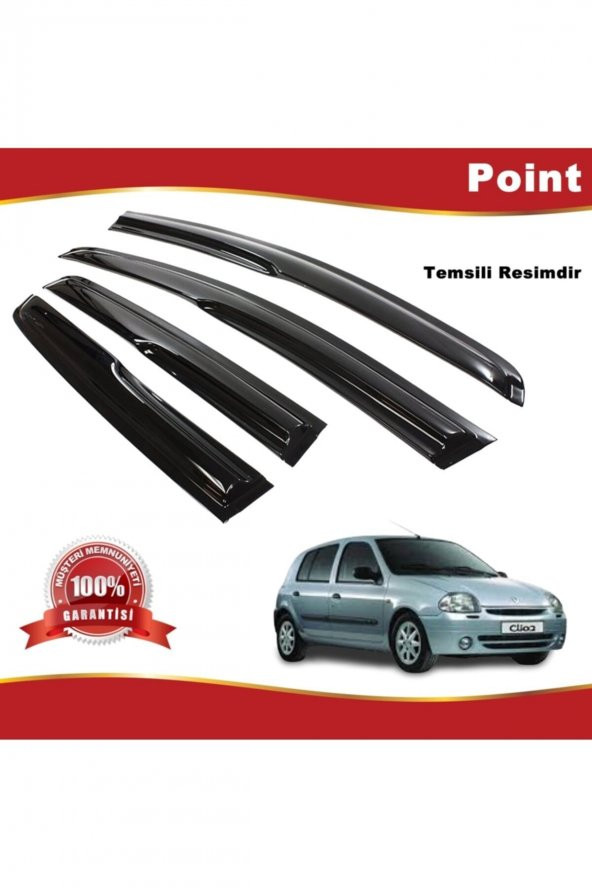 Renault Clio 2 Mügen Cam Rüzgarlığı Hb 1999-2008 Arası 4 Lü Takım ürün görseli 1
