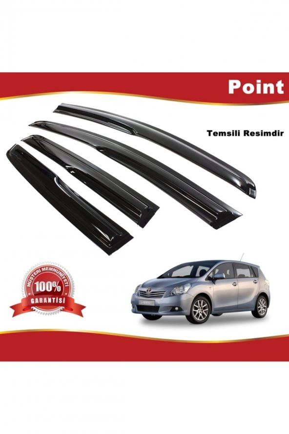 Toyota Verso Mügen Cam Rüzgarlığı 2004-2009 Arası 4 Lü Takım ürün görseli 1