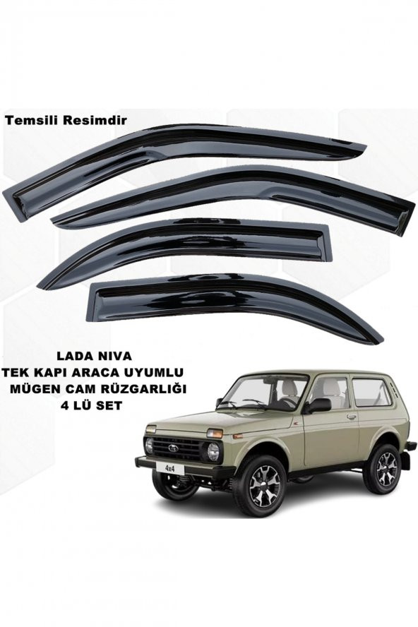 Lada Niva Mügen Cam Rüzgarlığı Tek Kapı Araç Tüm Kasalara Uyumlu 4 Lü Set Cam Rüzgarlığı - ürün görseli 1