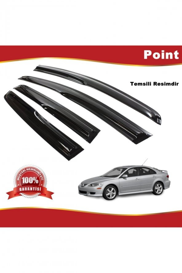 Mazda 3 Mügen Cam Rüzgarlığı Sedan 2003-2009 Arası 4 Lü Takım ürün görseli 1