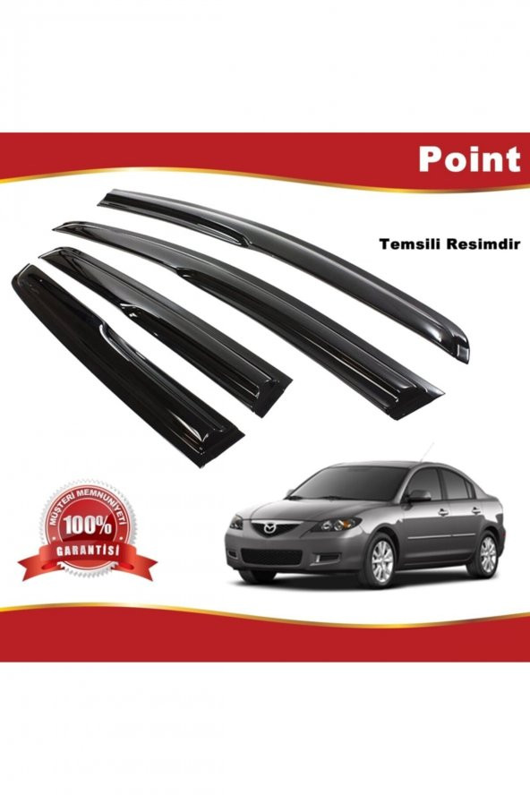 Mazda 3 Mügen Cam Rüzgarlığı Sedan 2003-2009 Arası 4 Lü Takım ürün görseli 1