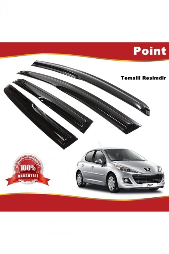 Peugeot 207 Hb Mügen Cam Rüzgarlığı 2006-2012 Arası 4 Lü Takım ürün görseli 1
