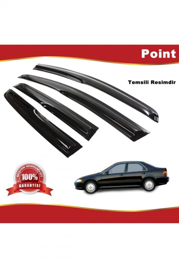 Honda Civic Mügen Cam Rüzgarlığı 1992-1995 Arası 4lü Takım ürün görseli 1