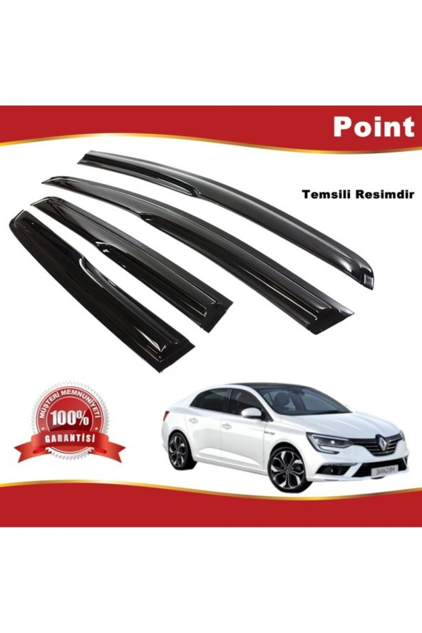 Renault Megane 4 Mügen Cam Rüzgarlığı Sedan 2016-sonrası 4 Lü Takım ürün görseli 1