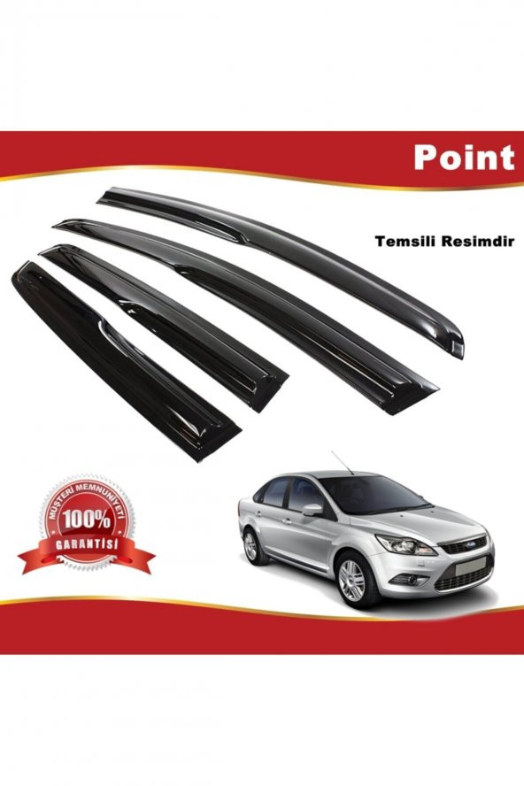 Ford Focus 2 Mügen Cam Rüzgarlığı Sedan 2005-2011 Arası 4 Lü Takım ürün görseli 1