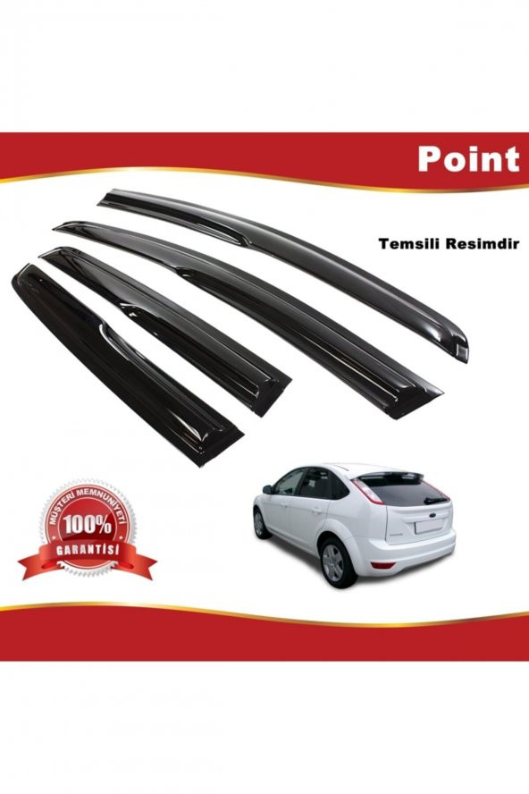 Ford Focus 2 Mügen Cam Rüzgarlığı Hb 2005-2011 Arası 4 Lü Takım ürün görseli 1