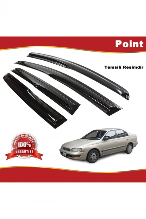 Toyota Corona Carina Mügen Cam Rüzgarlığı 1993 Sonrası 4 Lü Takım ürün görseli 1