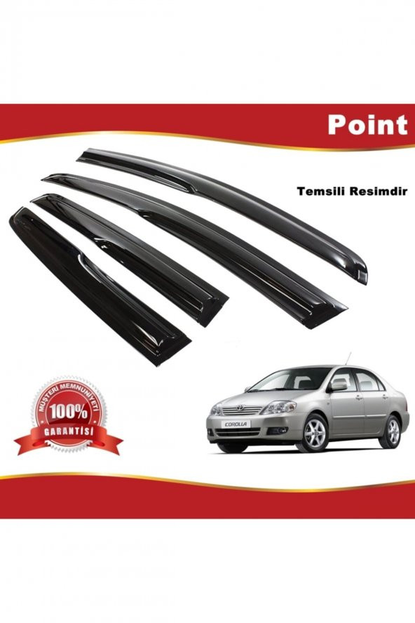 Toyota Corolla Mügen Cam Rüzgarlığı Sedan 2001-2007 Arası 4 Lü Takım ürün görseli 1