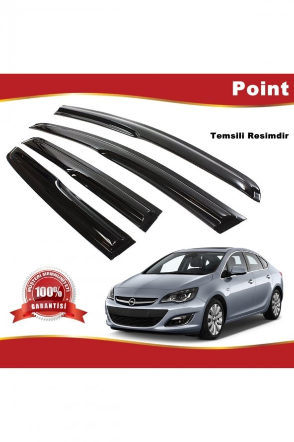 Opel Astra J Sedan Mügen Cam Rüzgarlığı 2012-2020 Arası 4 Lü Takım ürün görseli 1