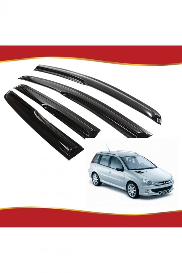 Peugeot 206 Stw Mügen Cam Rüzgarlığı 1998-2012 Arası 4 Lü Takım ürün görseli 1