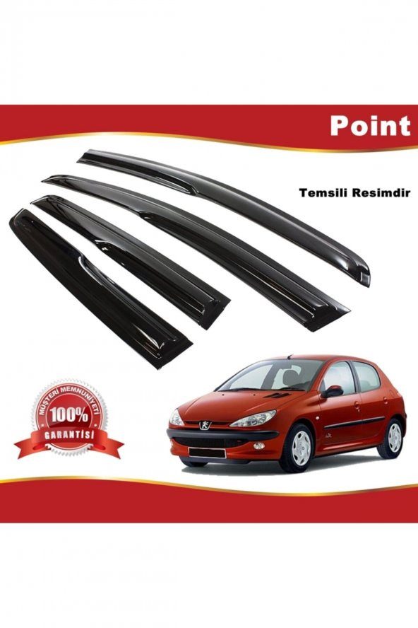 Peugeot 206 Mügen Cam Rüzgarlığı Hb 1998-2012 Arası 4 Lü Takım ürün görseli 1