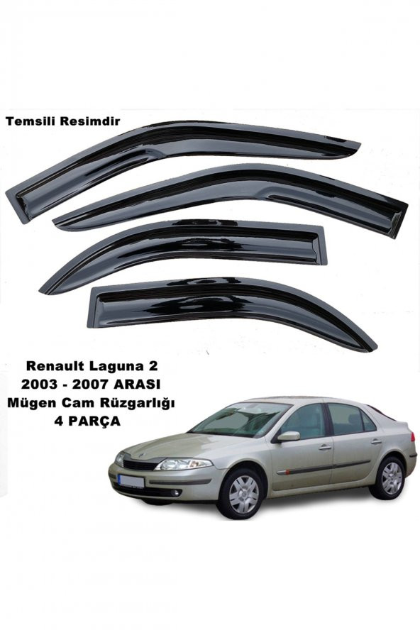 Renault Laguna 2 Mügen Cam Rüzgarlığı 2003-2007 Arası Kasalar 4 Lü Cam Rüzgarlığı - caraks ürün görseli 1